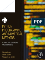 Python Programming Numerical Methods Scientists
