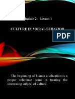 Module 2: Lesson 1 on Culture and Moral Behavior