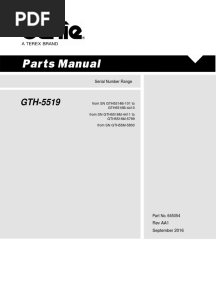 Parts Manual Model GTH-5519