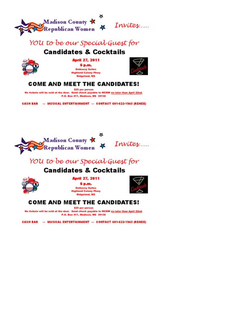 Candidates & Cocktails Event Invitation | PDF | Mystery, Thriller ...