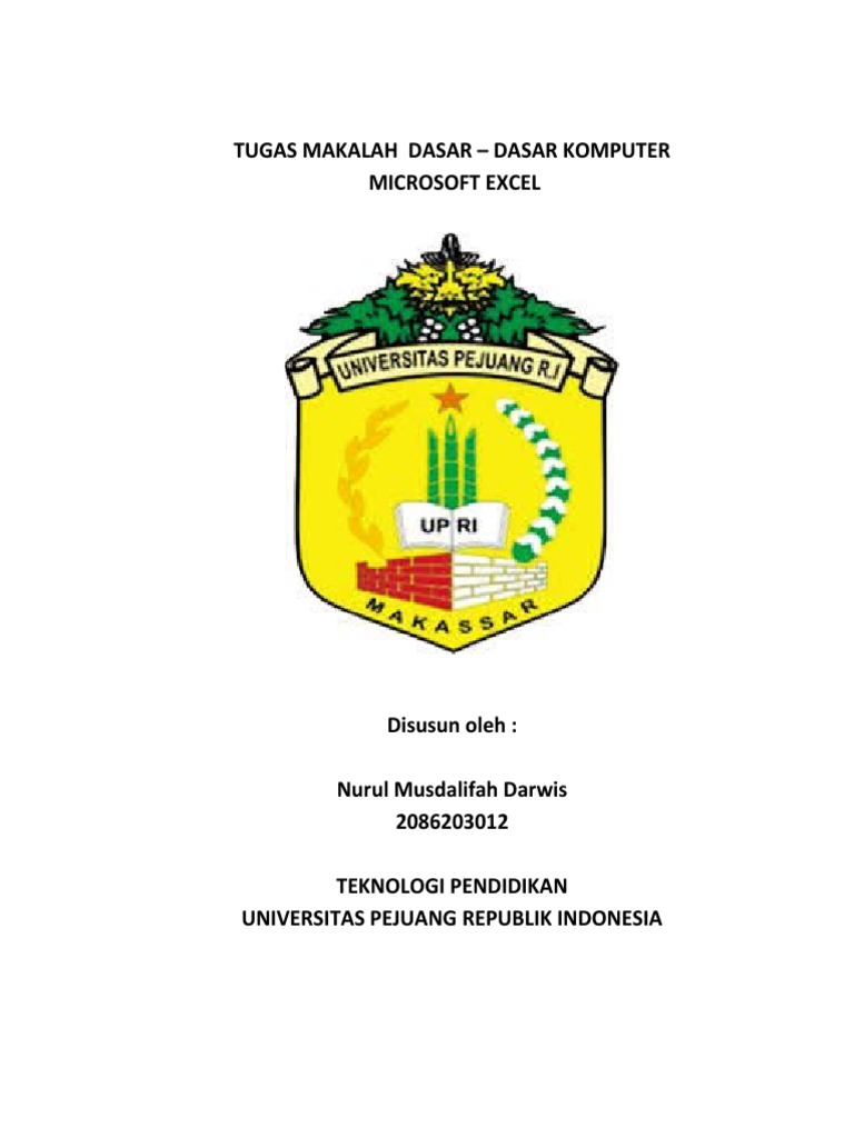 Tugas makalah microsoft excel pdf komputer