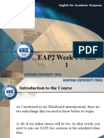 EAP2 Week 1 Class 1