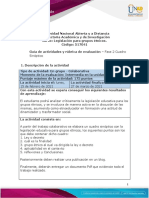 Guia de Actividades y Rúbrica de Evaluación - Fase 2 - Cuadro Sinóptico