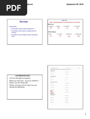 Day 2 Review Fractions