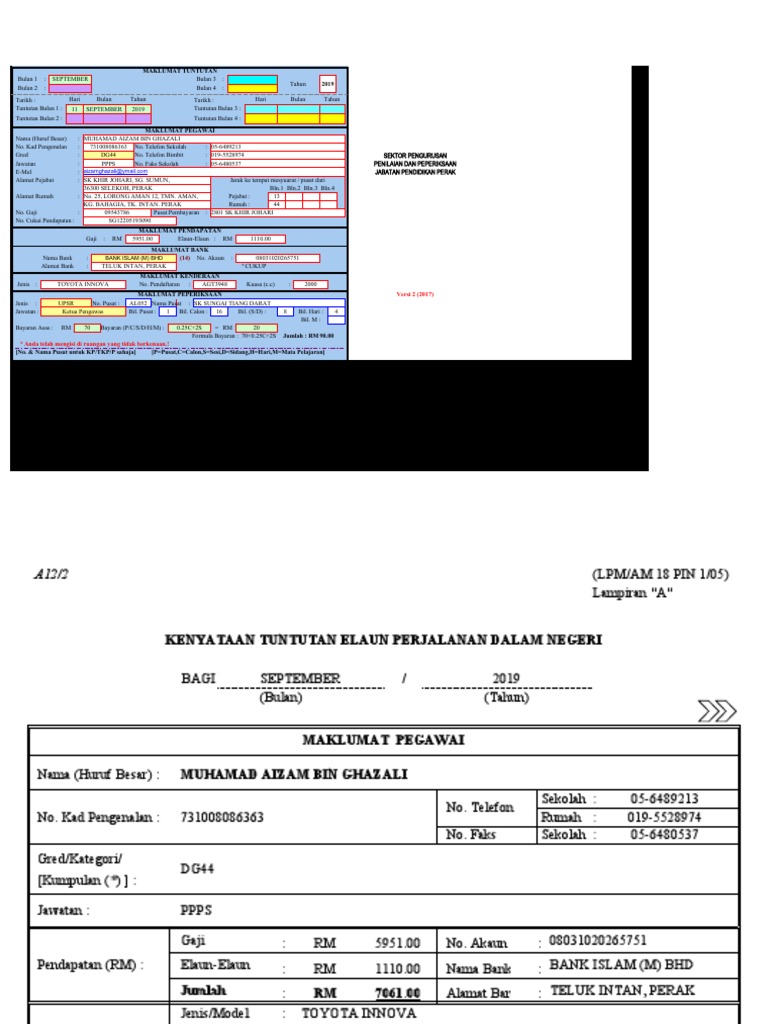 10 1 2019 Sistem Tuntutan Petugas Upsr 2019 Pdf