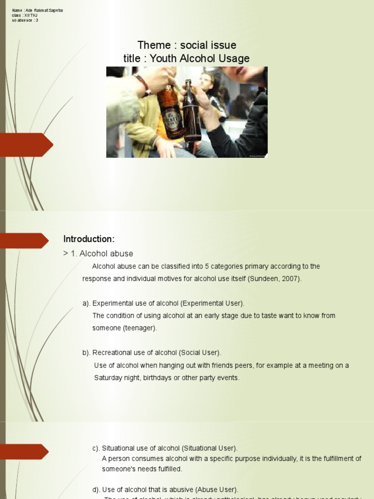 Youth Alcohol Use & Its Impacts | PDF | Alcoholism | Drug Rehabilitation