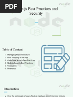 Node - Js Best Practices and Security