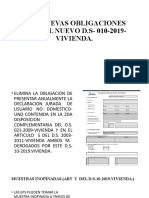 Que Nuevas Obligaciones Trae El Nuevo d.s 10-2019-Vivienda