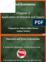 Applied Economics: Application of Demand and Supply