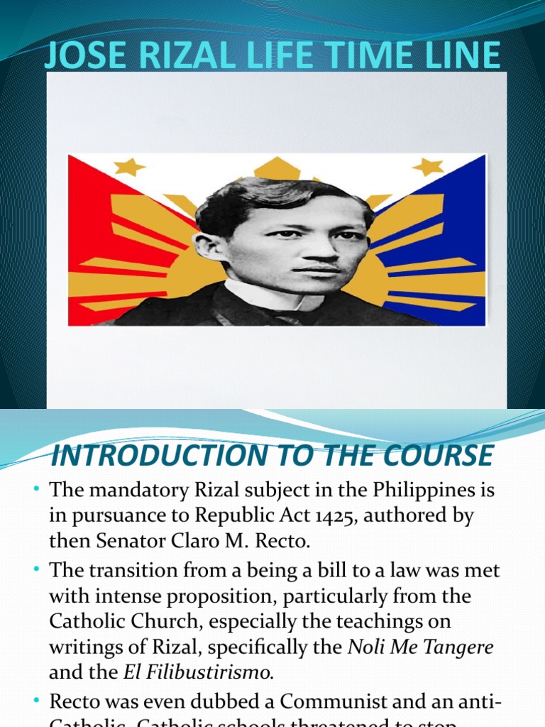 Slides Jose Rizal Life Time Line | PDF | Philippines