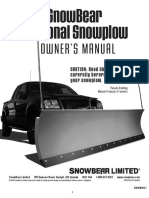 SnowBear Personal Snowplow 2008 Owner's Manual (English and French)
