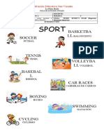 Deportes y elementos deportivos en inglés