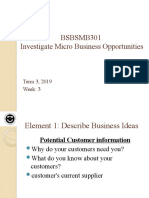 BSBSMB301 Investigate Micro Business Opportunities: Term 3, 2019 Week: 3