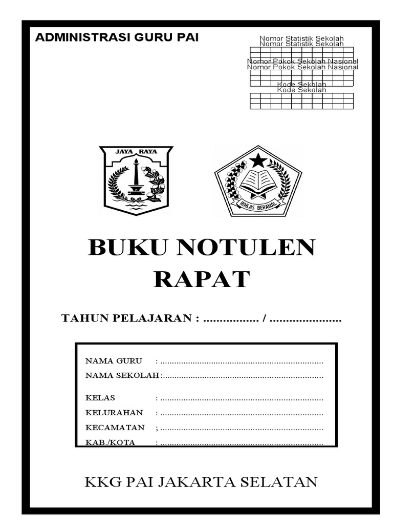 Buku Notulen Rapat Guru PAI | PDF | Bisnis | Pengelolaan Keuangan & Uang