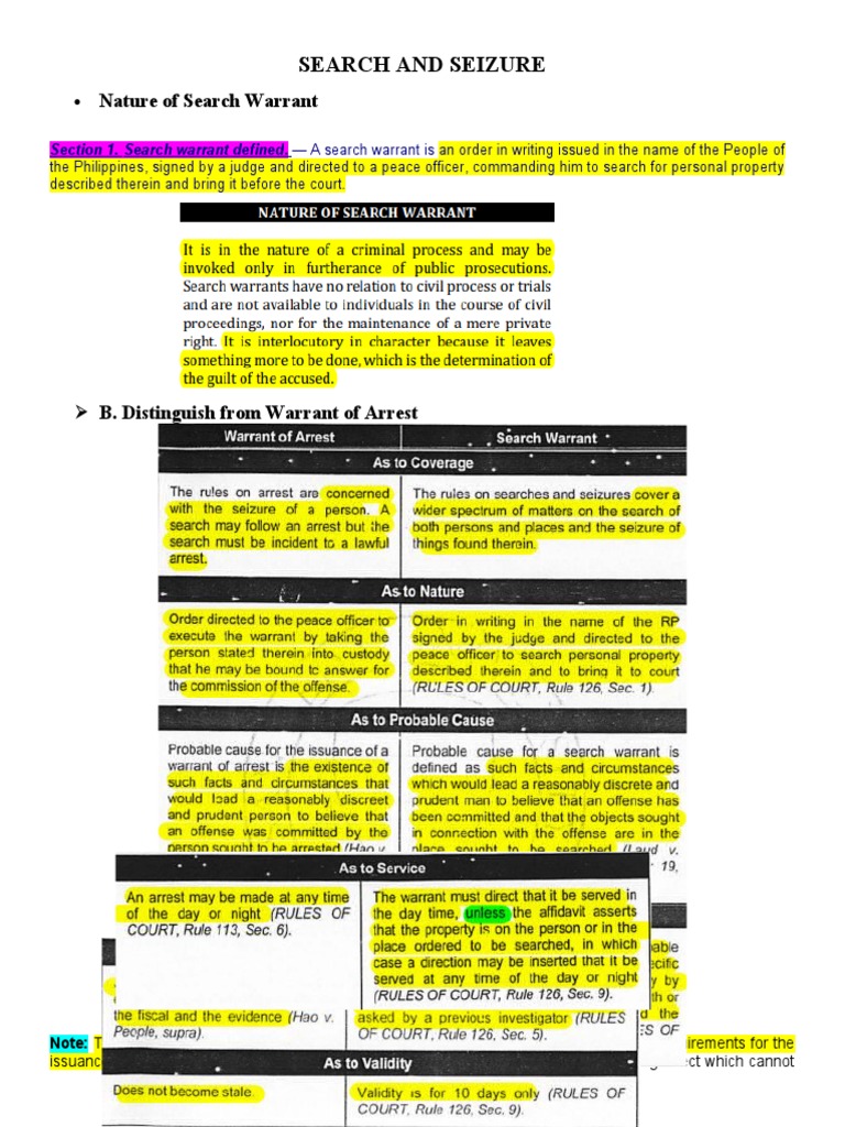 Search and Seizure 1 | PDF