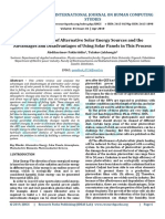 The Importance of Alternative Solar Energy Sources and The Advantages and Disadvantages of Using Solar Panels in This Process