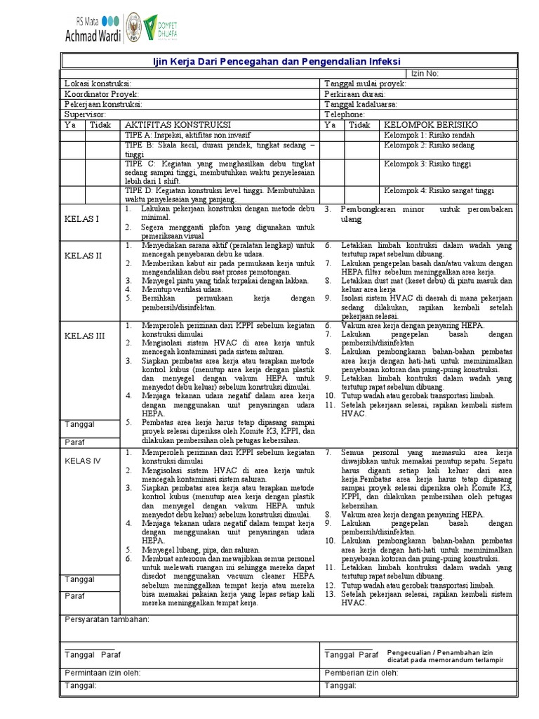 Prosedur Izin Kerja Konstruksi PPI | PDF | Griya & Taman