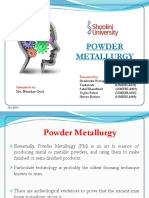 Powder Metallurgy: Mr. Bhaskar Goel