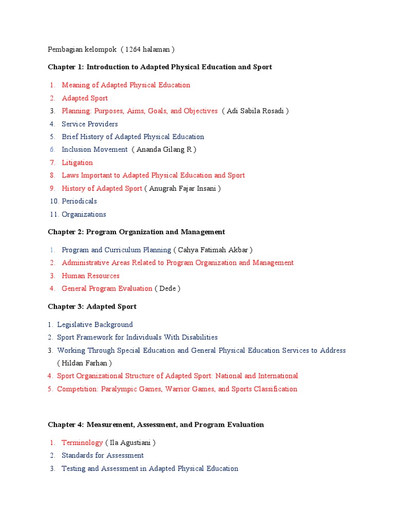 Adapted Physical Education Guide | PDF | Intellectual Disability ...