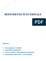 Proiectarea BD Tema 5 Dependente Funcționale