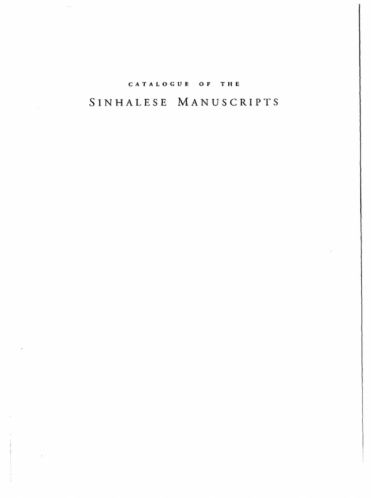 Sinhalese Manuscripts Catalog Compress Pdf Manuscript