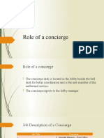 Role of The Concierge
