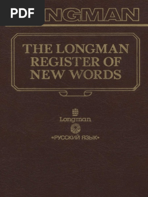 1ayto John The Longman Register of New Words PDF English  