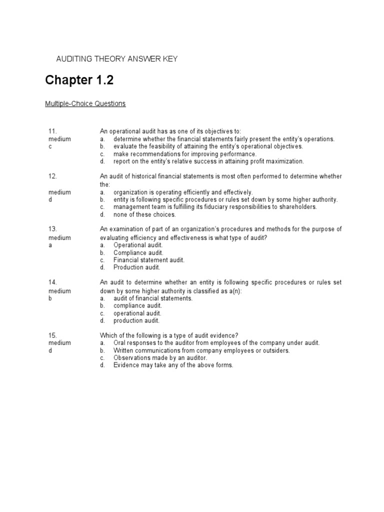 Key Concepts in Auditing Theory | PDF | Audit | Certified Public Accountant