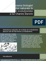 Restructurarea Biologiei Și a Științelor Naturale În Baza Teoriei Evoluționiste a Lui Charles Darwin