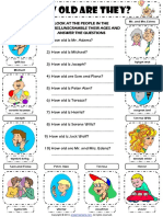 How Old Are They Asking Age Vocabulary Worksheet