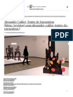 Alexander Calder, Teatro de Encuentros - Revista G7
