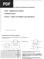 School of Computer Science and Electronic Engineering: Level Digital Logic Operations