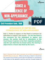 Consequences of Party Non-Appearance in Civil Proceedings