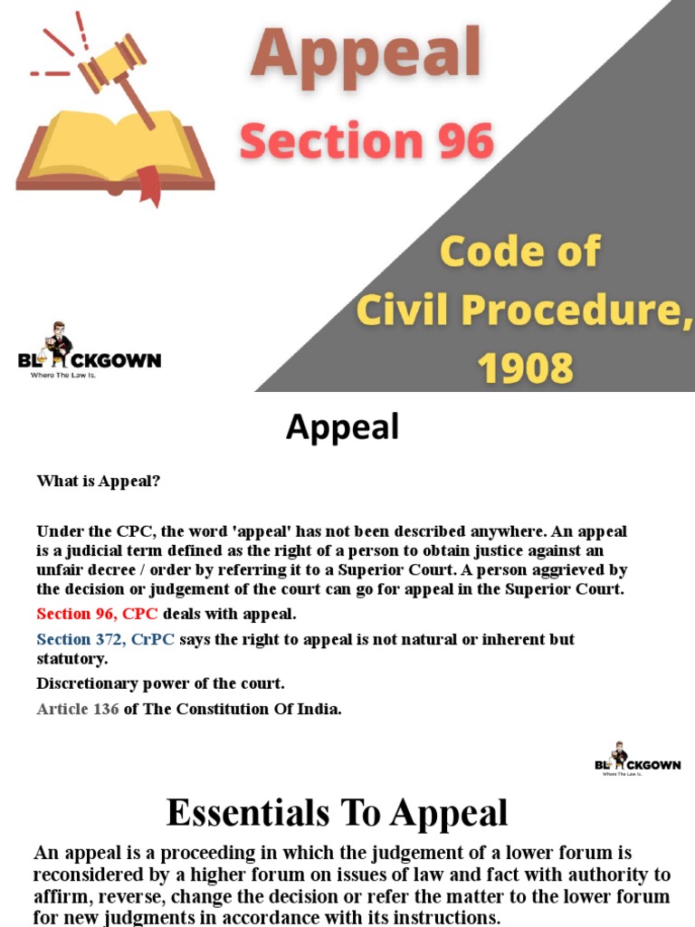Appeal Under CPC PDF Appeal Appellate Court