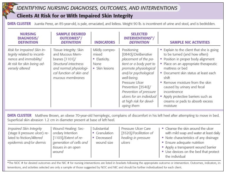 Clients at Risk For or With Impaired Skin Integrity: Identifying 