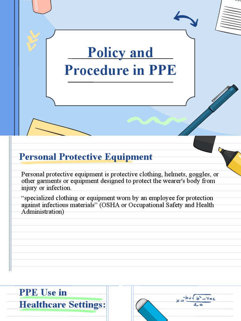 PPE Policies for Healthcare Safety | PDF | Personal Protective ...