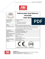 ASENWARE AW-D302 Addressable Heat Detector Date Sheet