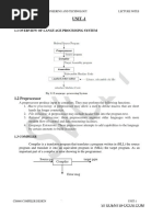 Unit - 1: 1.1 Overview of Language Processing System