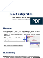 Basic Configurations: Md. Mahbub Hasan Pavel