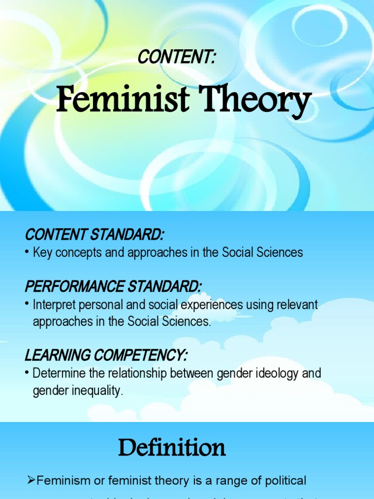 Key Concepts of Feminist Theory | PDF | Feminism | Gender Studies
