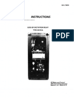 Instructions: Loss of Excitation Relay Type Ceh51A