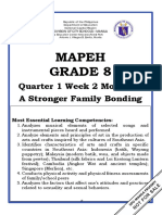Mapeh Grade 8: Quarter 1 Week 2 Module 2 A Stronger Family Bonding