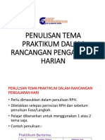 2018 - Penulisan Tema Praktikum Dalam Rancangan Pengajaran Harian