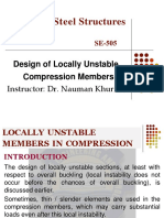 M.sc. Steel - Locally Unstable Compression Members
