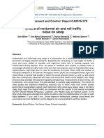 Effects of Nocturnal Air and Rail Traffic Noise On Sleep