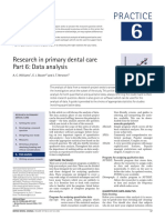 Practice: Research in Primary Dental Care Part 6: Data Analysis