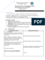 Semi-Detailed Lesson Plan in TLE 8 (AQUACULTURE) Second Quarter (S.Y. 2020-2021)