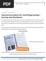 Pump Startup and Shutdown Procedure - Ruhrpumpen