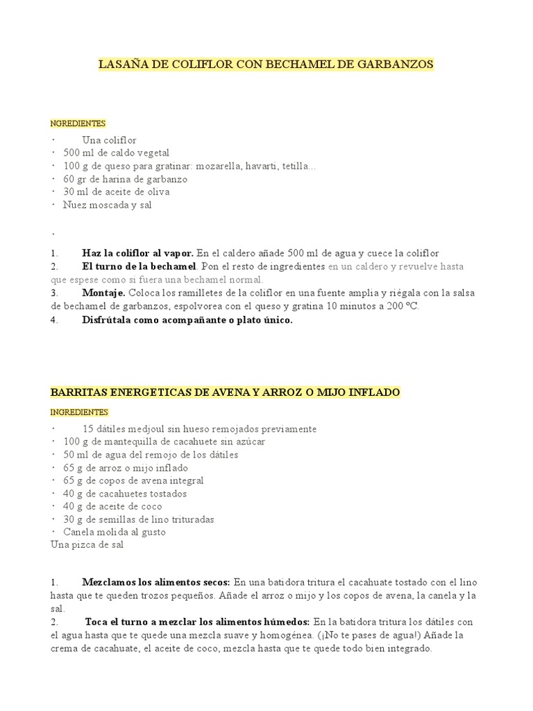 Recetas Veganas Saludables y Fáciles | PDF | ensalada | Arroz