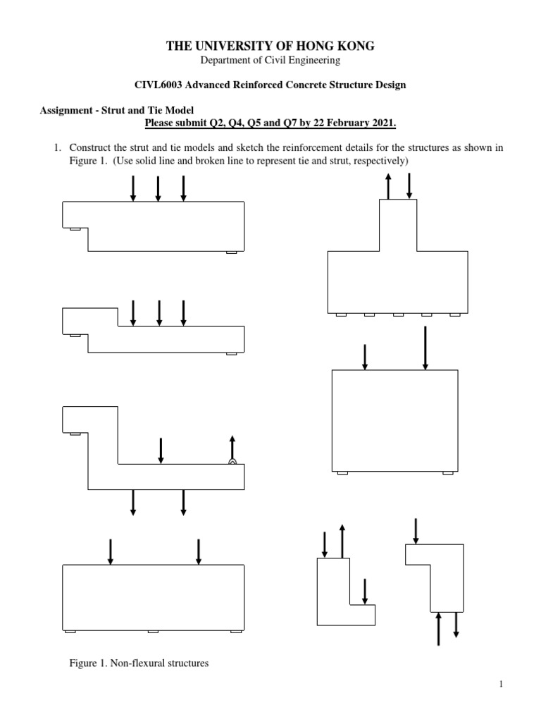 Strut and Tie Model Design Assignment | PDF | Beam (Structure) | Stress ...